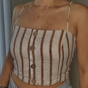 Linen Crop Top